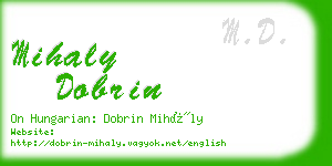 mihaly dobrin business card